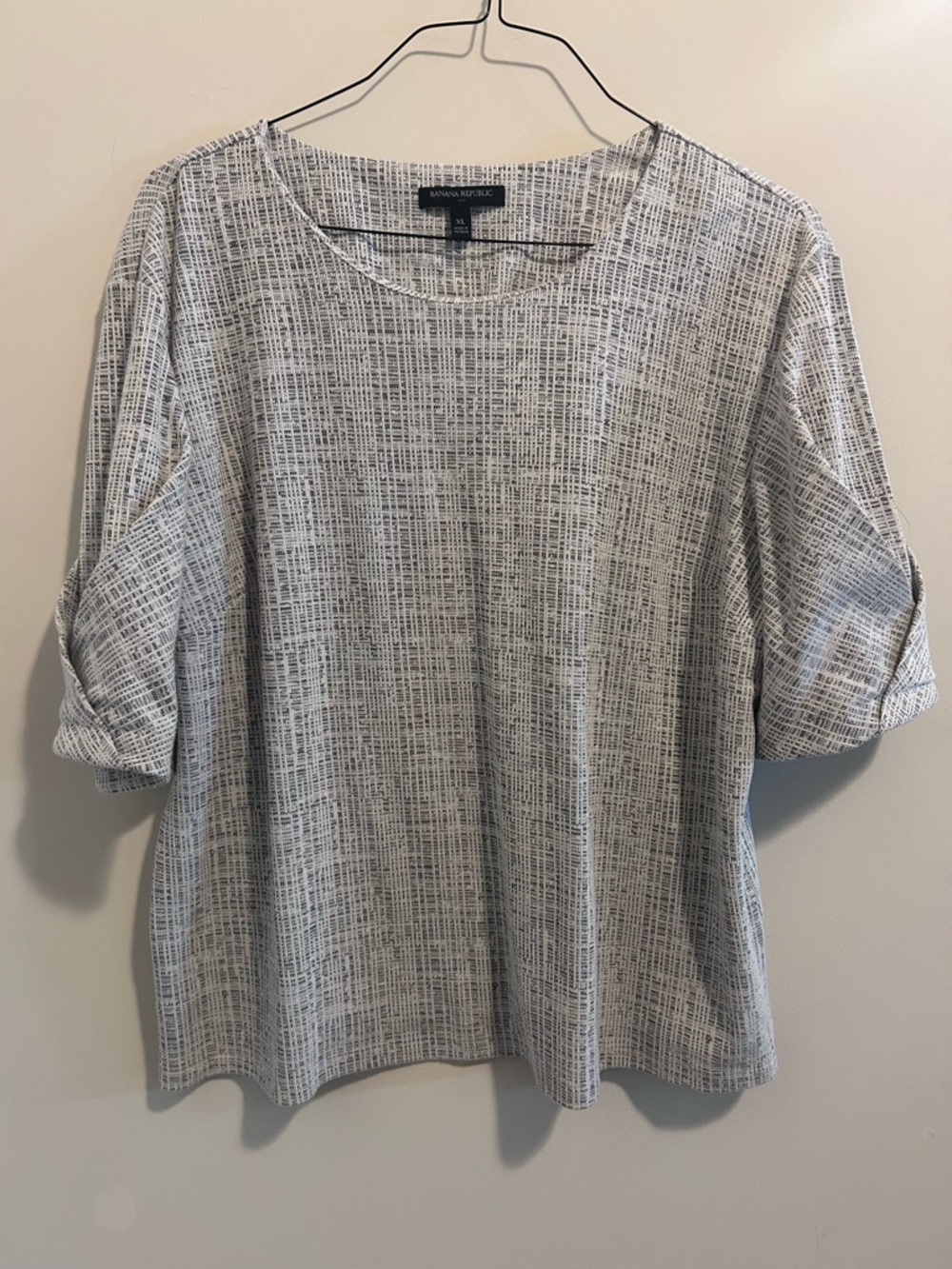 Banana Republic Black & White Textured Tunic - Women